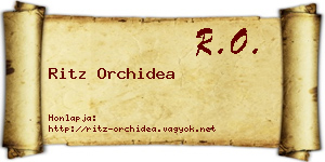 Ritz Orchidea névjegykártya